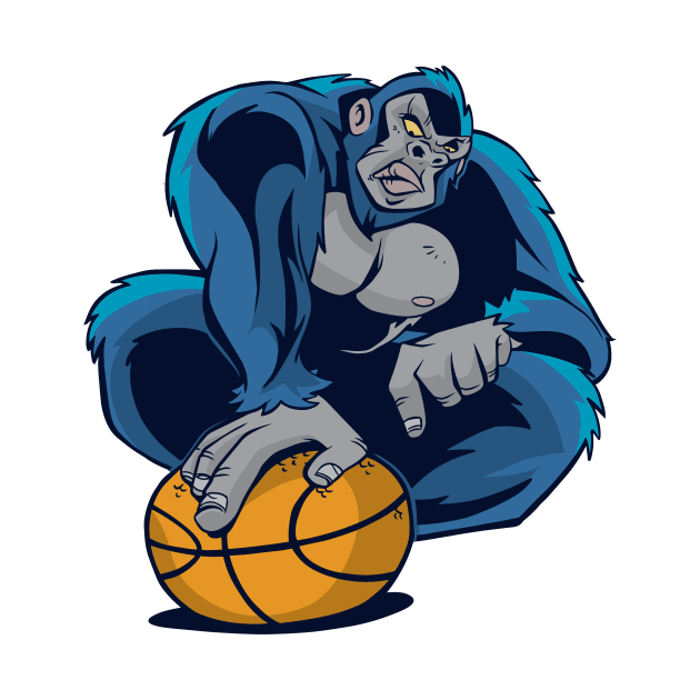 basketball team for gorilla awesome by Midoart