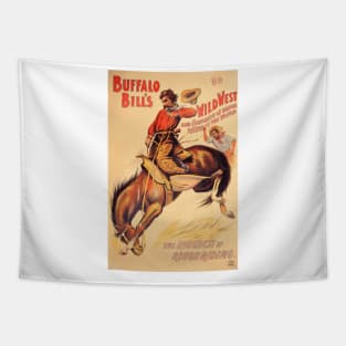 Vintage Buffalo Bill's Wild West Poster - Rough Riding Tapestry