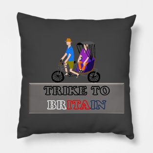 Trike to Britain - Three - Wheeled Cycle Pillow