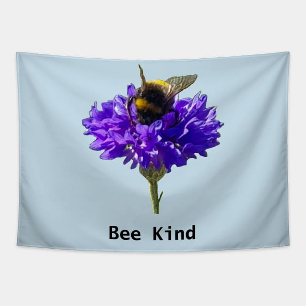 Honey Bee says Bee Kind for Positivity Tapestry by ellenhenryart