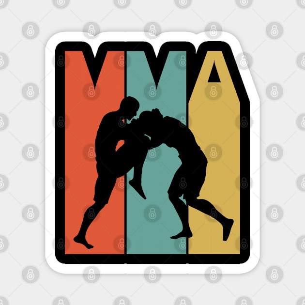 Vintage MMA Lover Gift Magnet by GWENT