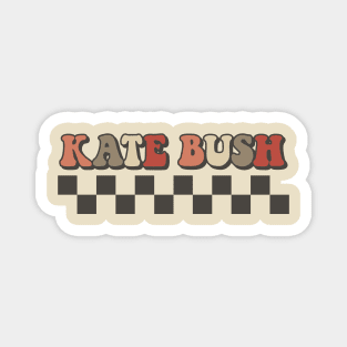 Kate Bush Checkered Retro Groovy Style Magnet