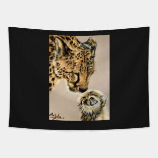 Cheetah and Cub Tapestry