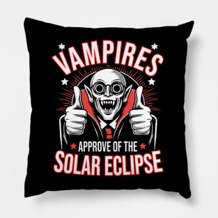 Vampires Approve of the Solar Eclipse 2024 Pillow