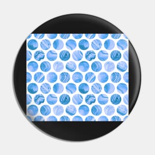 Blue marble dots Pin