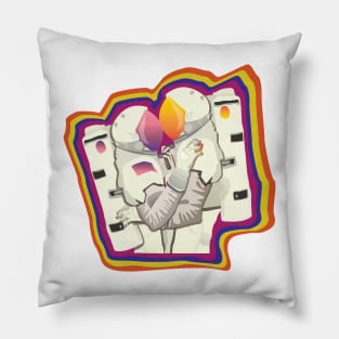 Lovers in Outer Space Pillow