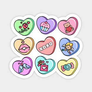 Valentine Candy Hearts Magnet
