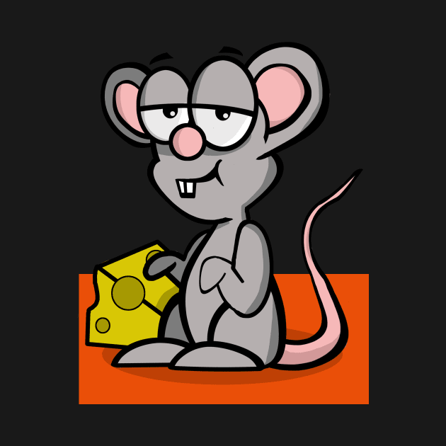 Mouse And Cheese by RG Illustration