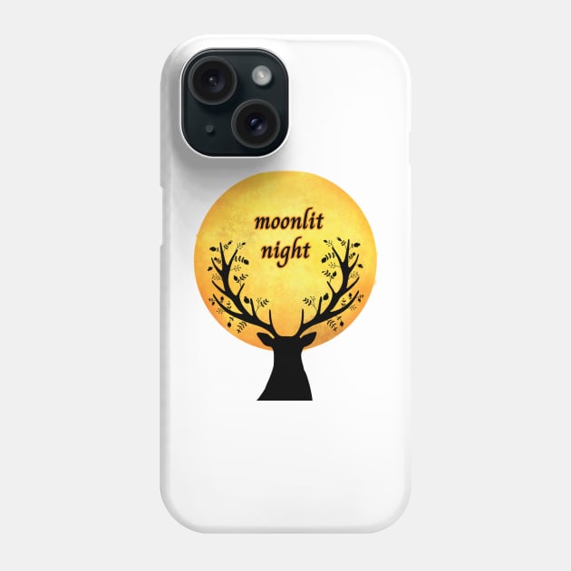 moon shadow,moonlit night Phone Case by zzzozzo