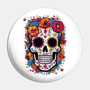 Calavera Skull Pin