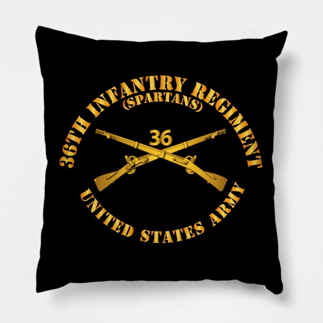 36th Infantry Regt - Spartans - Infantry Br Pillow by twix123844