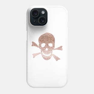 Sparkling rose gold skull Phone Case