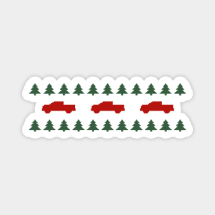 Pickup Truck and christamas tree Magnet
