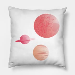 Pink Planets Pillow