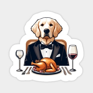 Happy Thanksgiving Golden Retriever Magnet