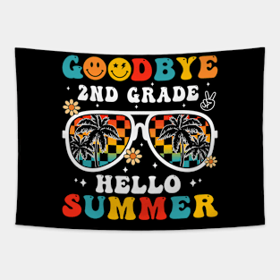 Goodbye 2nd Grade Hello Summer Groovy Last Day Of School Tapestry