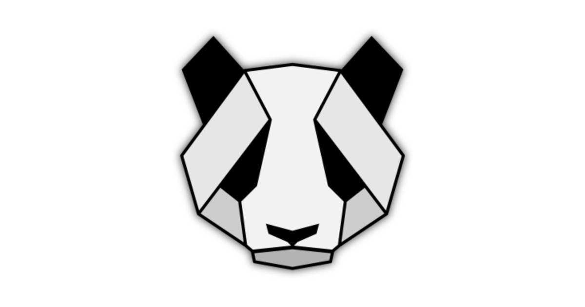 panda geometric drawing