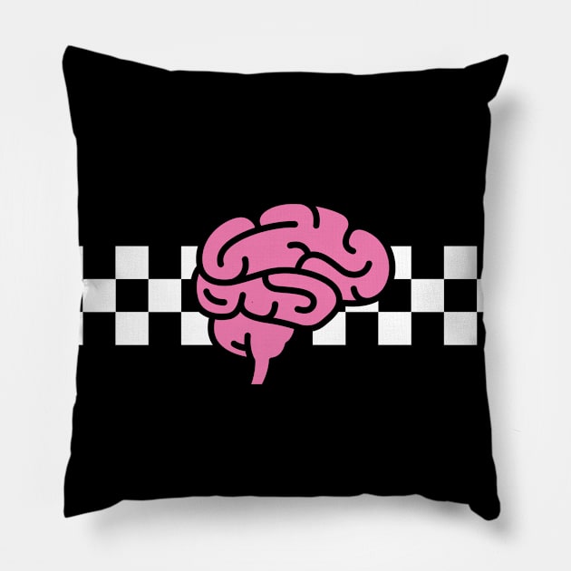 Brain Checked Pillow by abtchlr