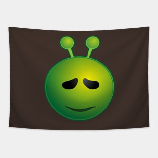 Funny Alien Monster ET Extraterrestrial Martian Green Man Emoji for Women, Men and Kids 16 Tapestry