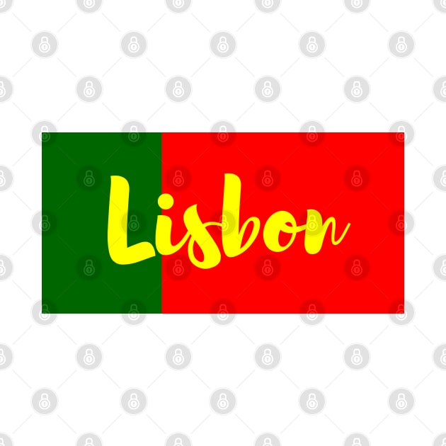 Lisbon City in Portuguese Flag Colors by aybe7elf