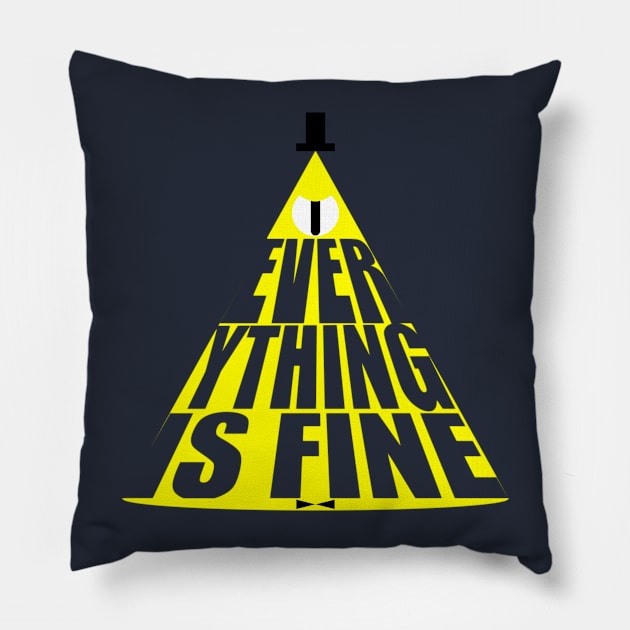 EVERYTHING IS FINE Pillow by talenlee