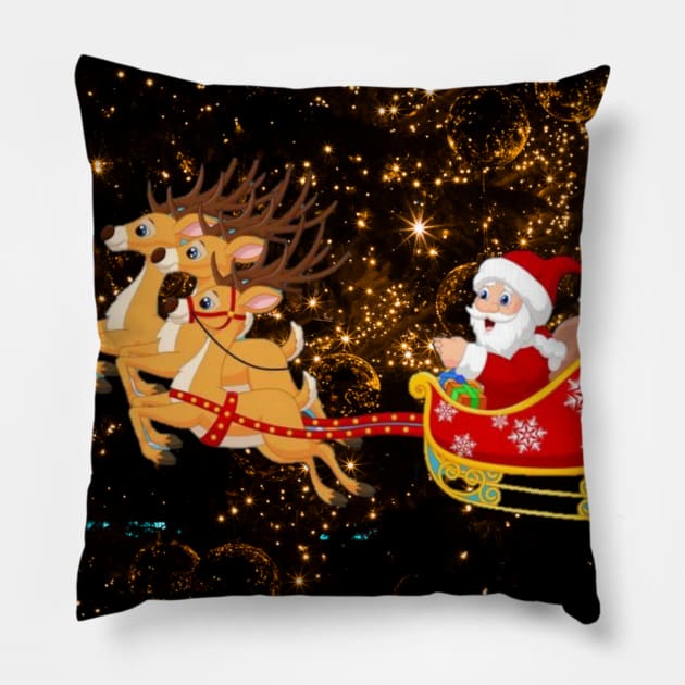 Christmas Eve Pillow by Finn Art by MB