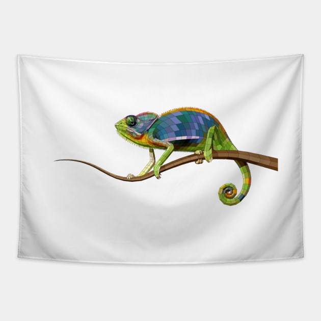 The Chameleon (Colored) Tapestry by Coster-Graphics