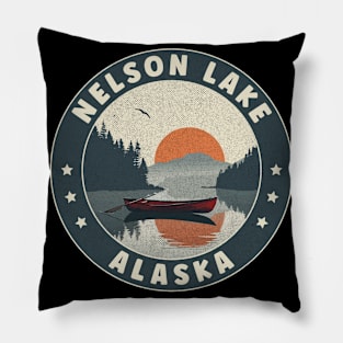 Nelson Lake Alaska Sunset Pillow