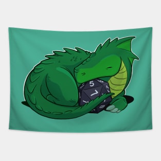 D20 Green Dragon Tapestry