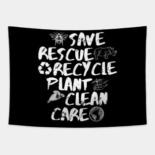 Save rescue recycle plant clean care Tapestry