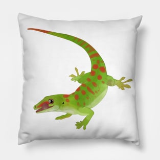 Day Gecko, Colorful Lizard, Gecko Lover Gift Pillow