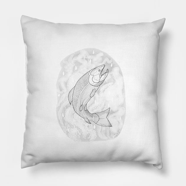 Salmon spirit animal Pillow by VEROfojt