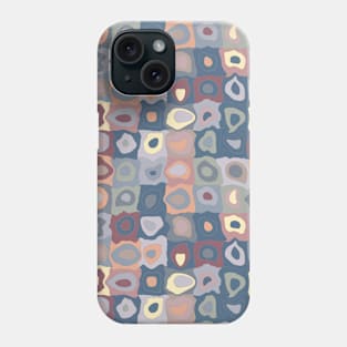 Summer Breeze  - Retro Geometric Wobbly Square Grid Pattern Phone Case