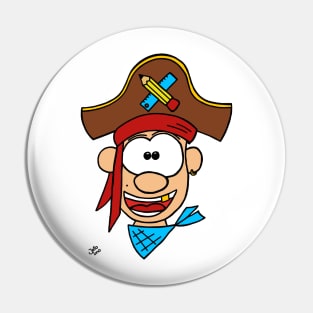 A school pirate Pin