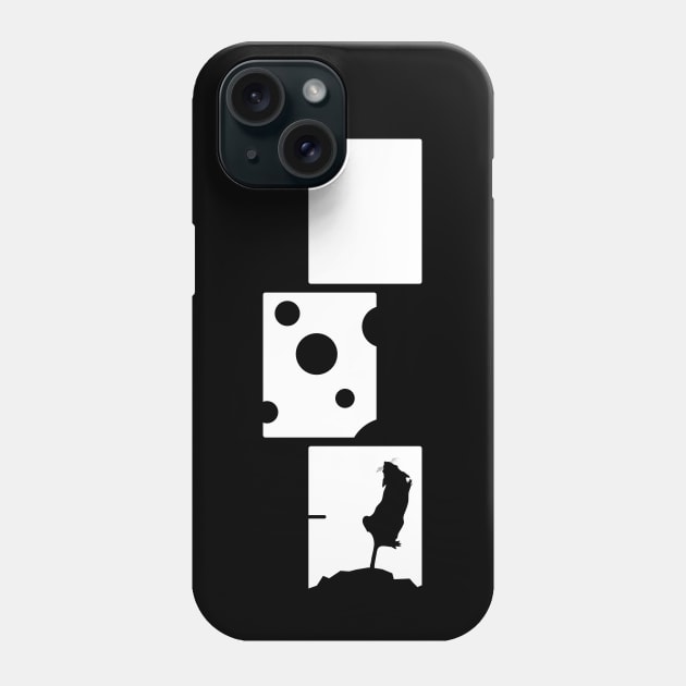 Mouse and Cheese in a abstract cubic reality Phone Case by ORENOB