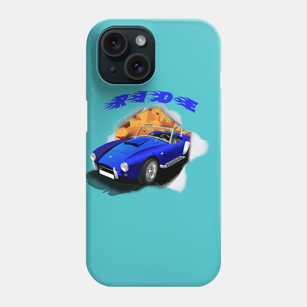 Blue Cabrio Car Phone Case by Nimoy