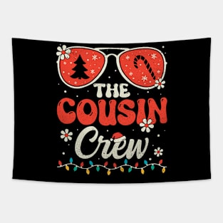 Cousin Crew Christmas Groovy Family Matching Santa Elf Xmas Tapestry