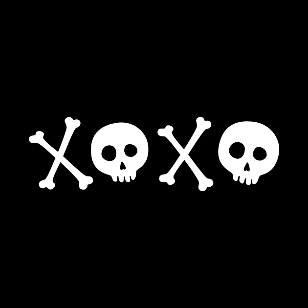 XOXO hugs and kisses skull and bones by Virtual Visionary