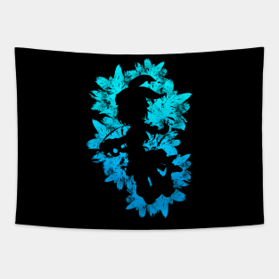 Gun - Blue Abstract Tapestry