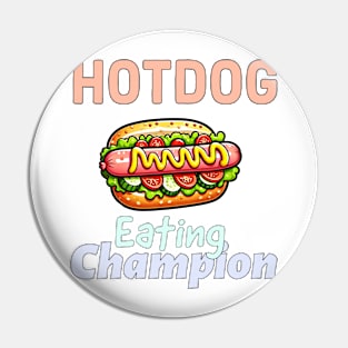 Hot dog eating champion Pin