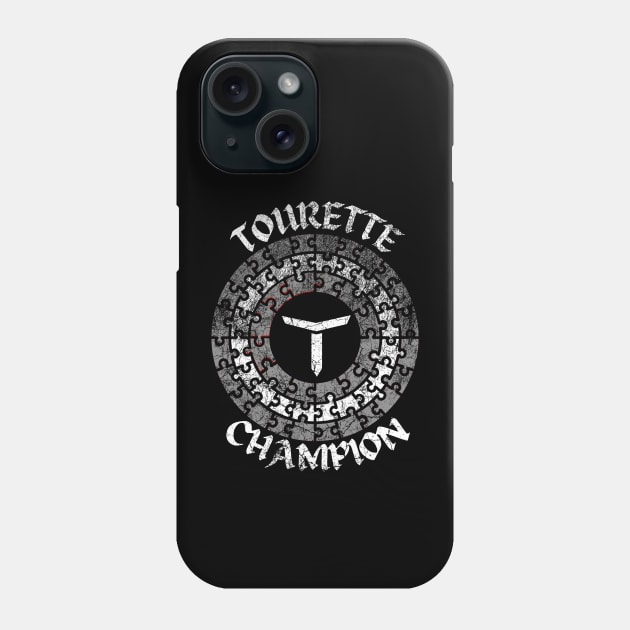 Tourette Champion Vintage Shield Phone Case by chiinta