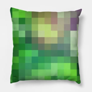 Mosaic of Summer Green Leafs Pillow