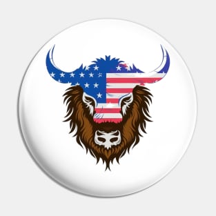 American bison Pin