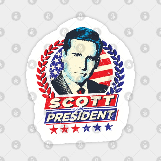 Michael Scott the Office for President Magnet by Alema Art