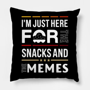 Snacks, Memes, and Casual Comfort Tee Pillow