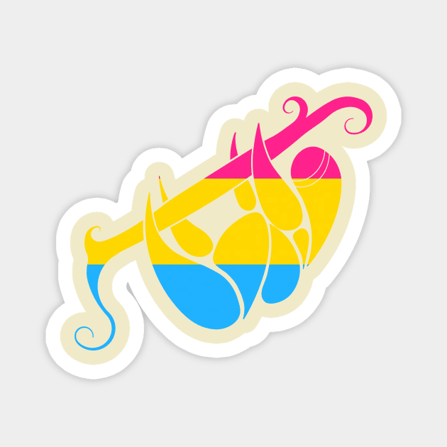 Pansexual Flag Sloth Magnet by Jaq of All