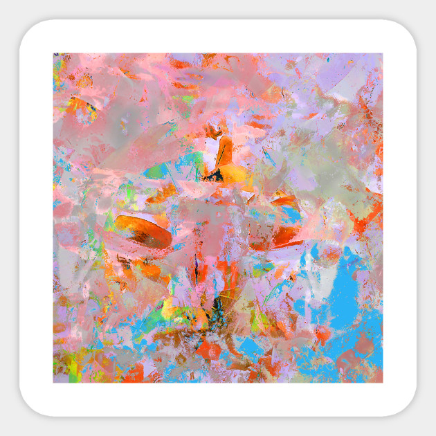 Rainbow Abstract Rainbow Painting Sticker Teepublic