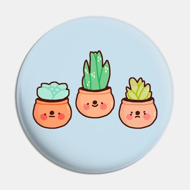 Succulent Trio Pin by maiadrawss