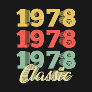 Vintage Retro 1978 42 Years Old 42th Birthday Gift T-Shirt