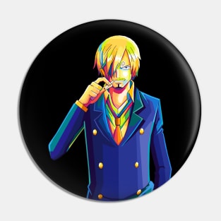 Sanji One Piece Wpap Pop Art Pin